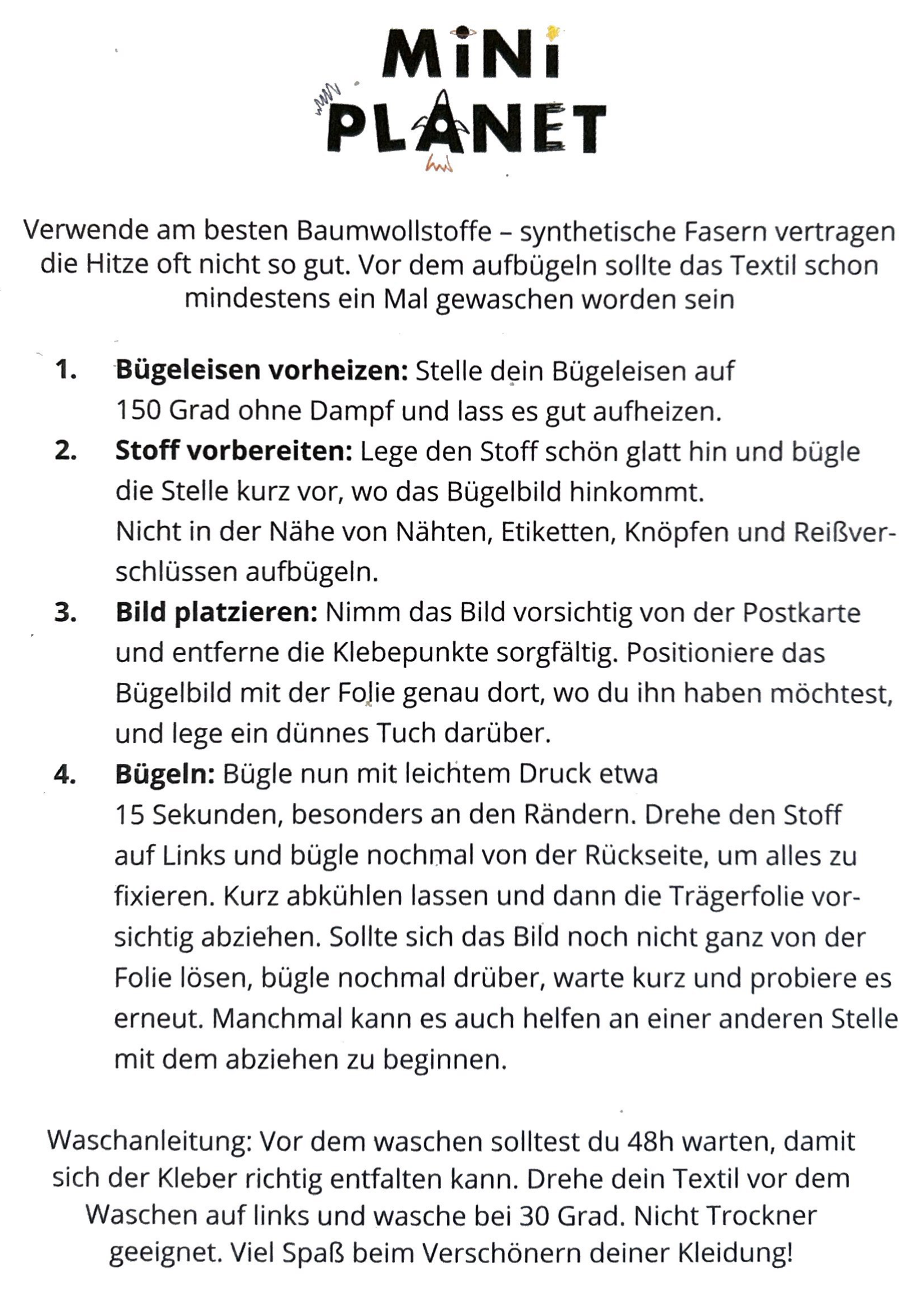 Bügelbild vom klugen Bernhard