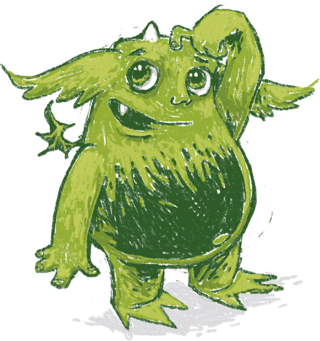 Bügelbild Mumpelmonster